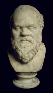 Byste av Sokrates (469–399 f.Kr.) (marmor) (se også 85228)